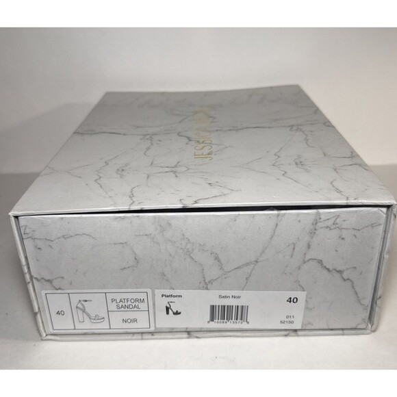 Jessica Rich Shoes Women Size 40 EU Black Clear Heel Satin Strap Platform Sandal - Picture 9 of 12